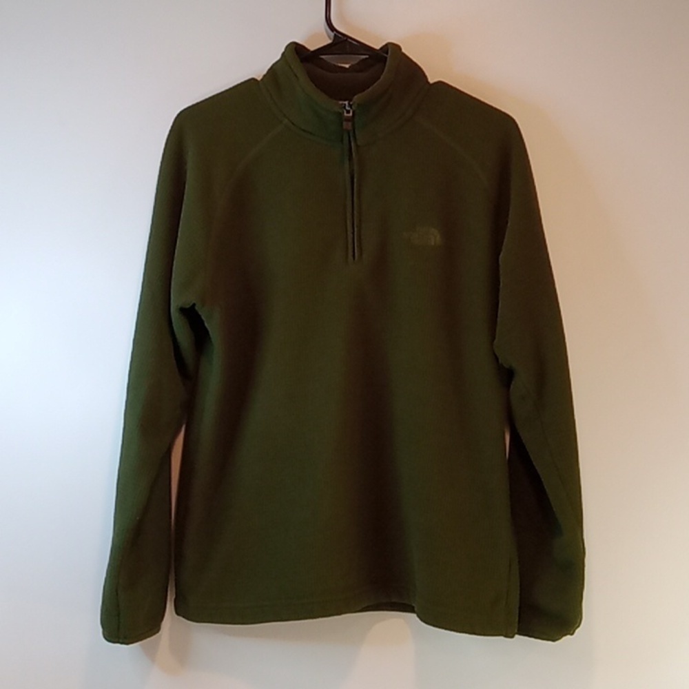 The North Face Waffle Pattern Pullover 1/4 Zip Fleece Men's Sz Small EUC NICE!